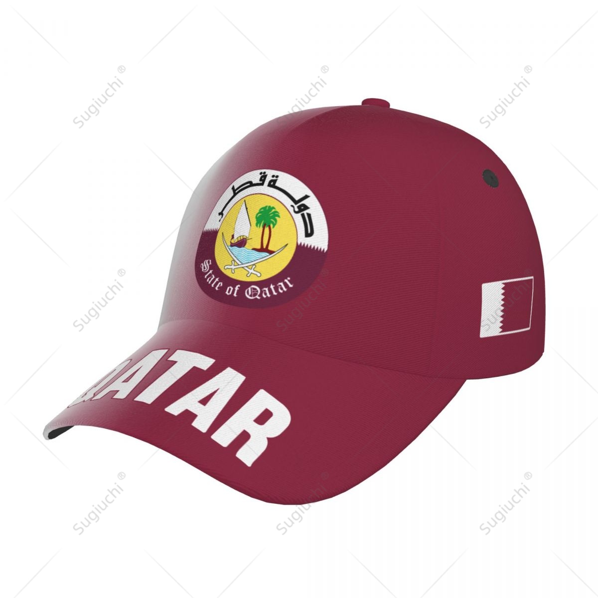 3D Printing Qatar - Cappellino da baseball unisex con bandiera