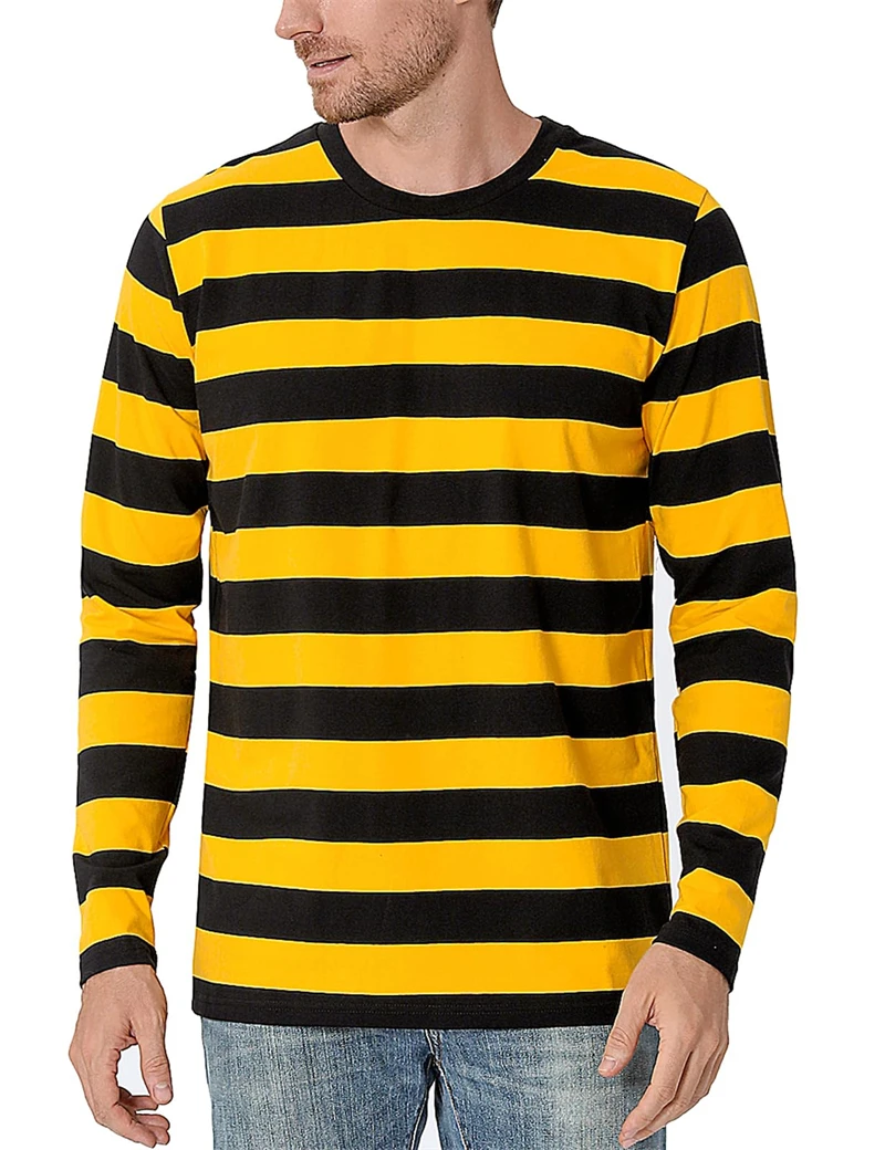 3D Printing Custom - T-shirt da uomo a maniche lunghe