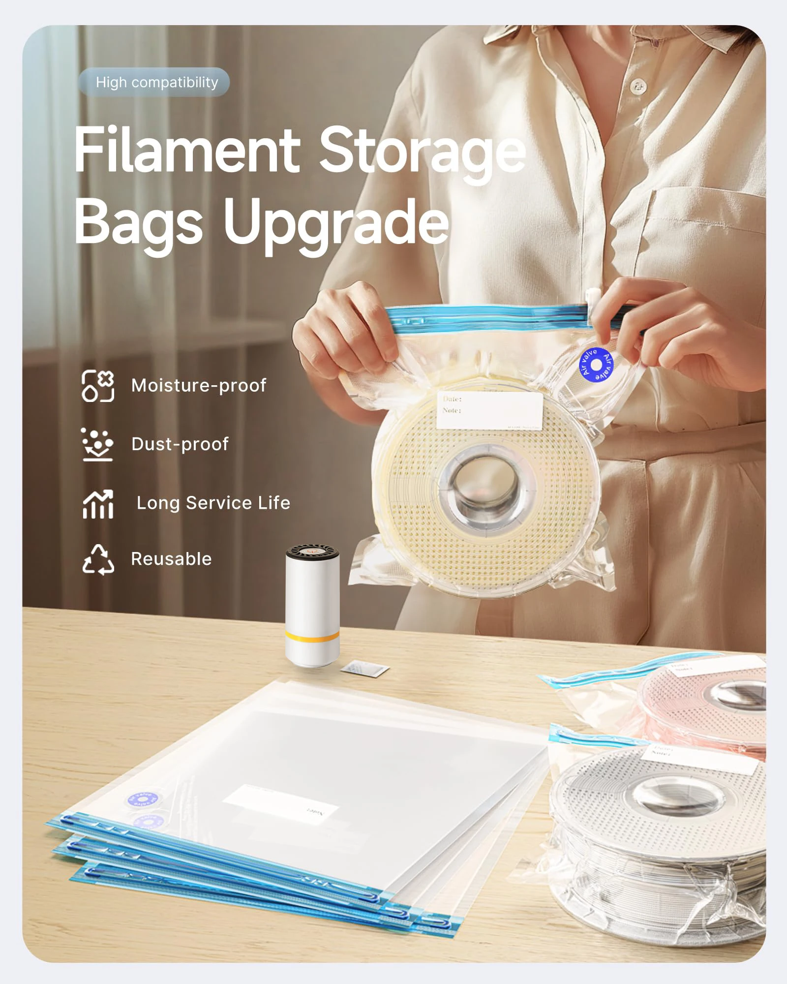 Sacchetto sottovuoto per filam - 3D Printing Industry recensione e prezzo